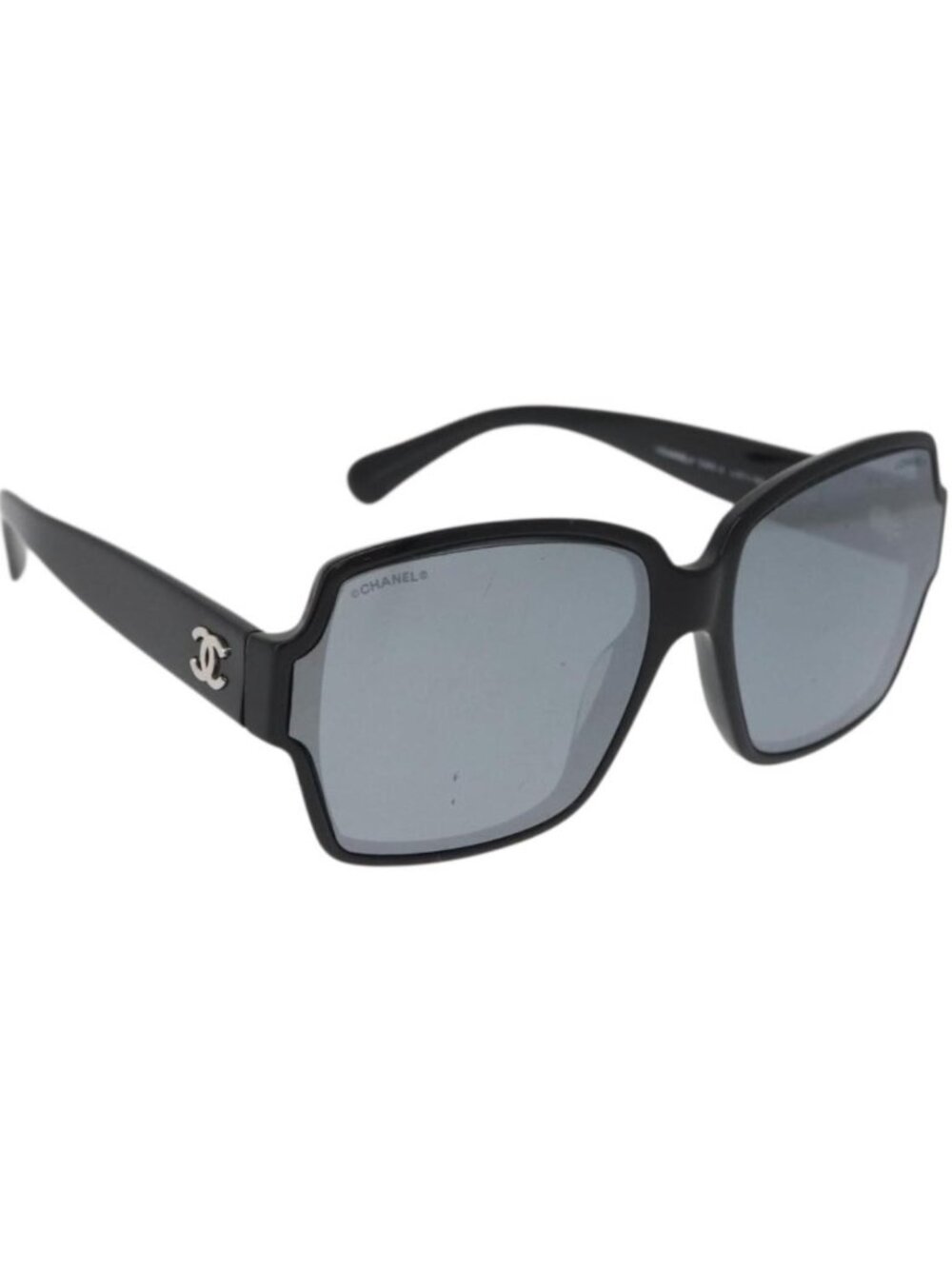 CHANEL COCO Mark Sunglasses plastic Black 5385-A CC